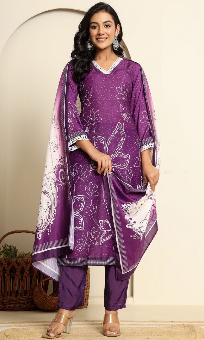 Affair Purple Suit Set