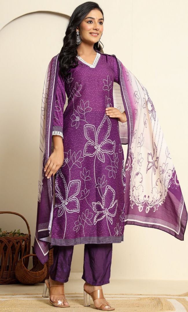 Affair Purple Suit Set