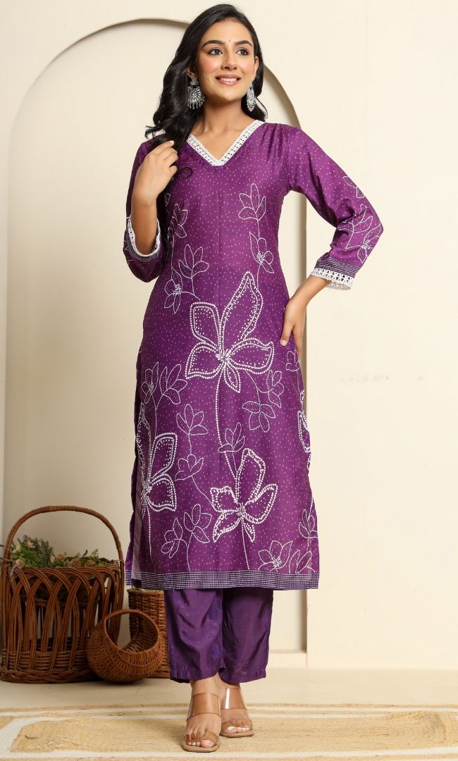 Affair Purple Suit Set