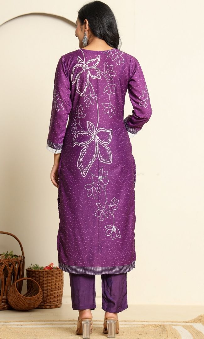 Affair Purple Suit Set