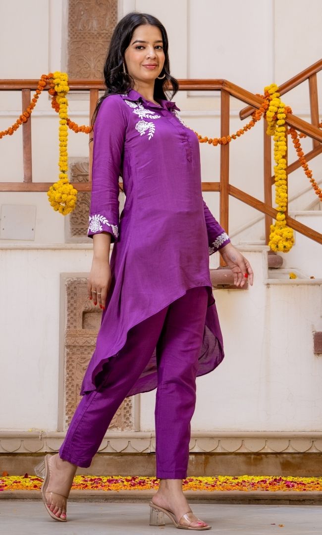 Amethyst Purple Kurta Set