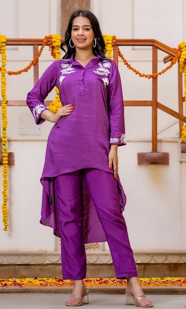 Amethyst Purple Kurta Set
