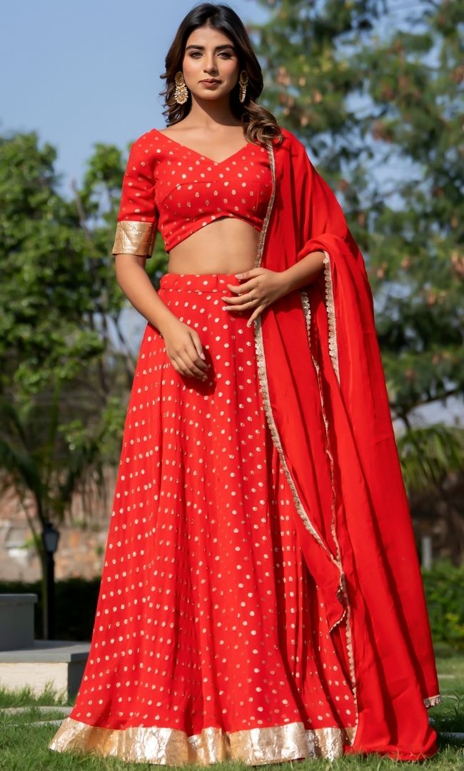 Alaya Red Lehenga Set