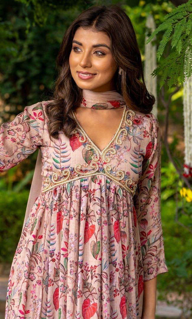 Bisque Printed Suit Set