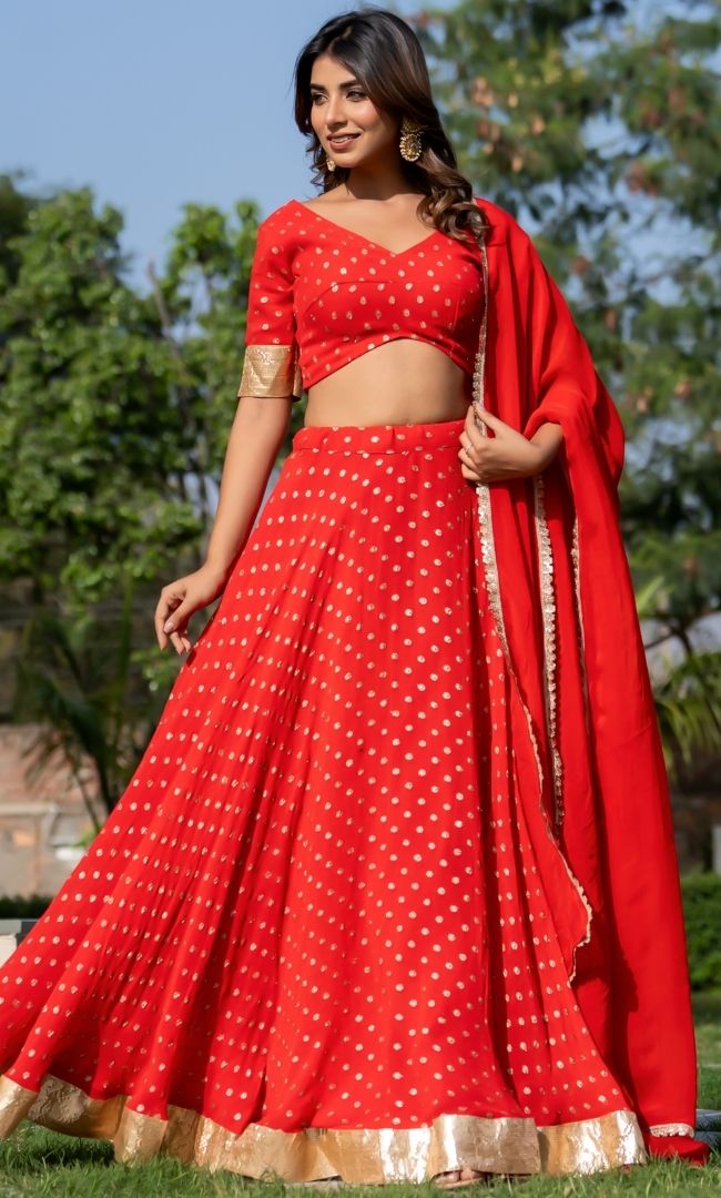 Alaya Red Lehenga Set