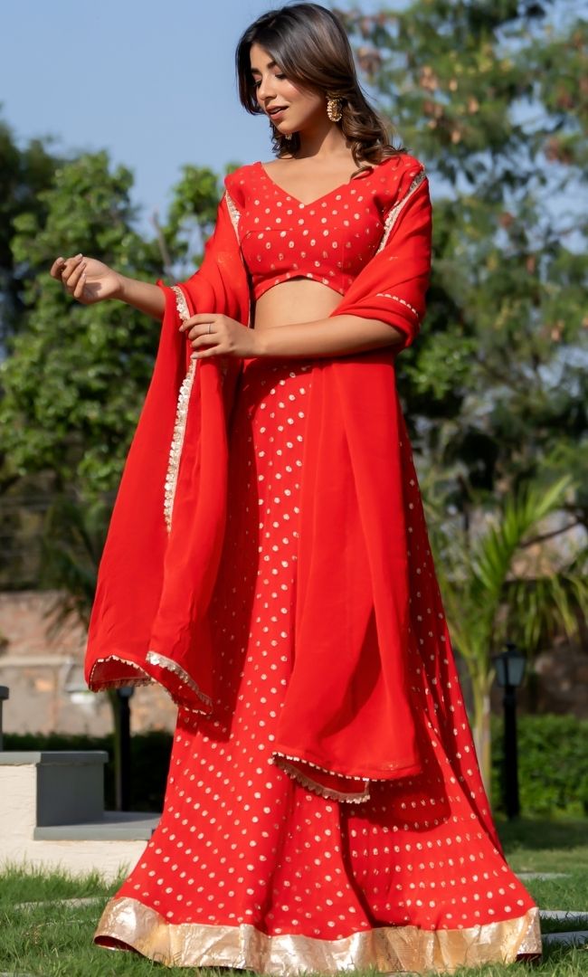 Alaya Red Lehenga Set