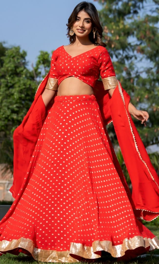 Alaya Red Lehenga Set