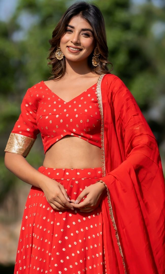 Alaya Red Lehenga Set