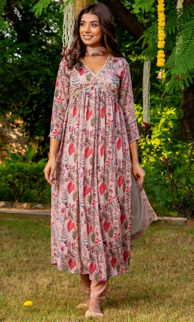 Bisque Printed Suit Set