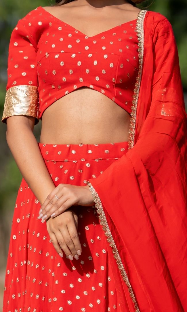 Alaya Red Lehenga Set