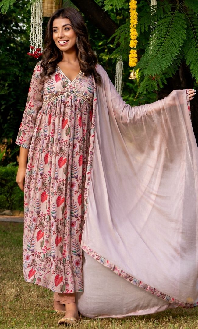 Bisque Printed Suit Set