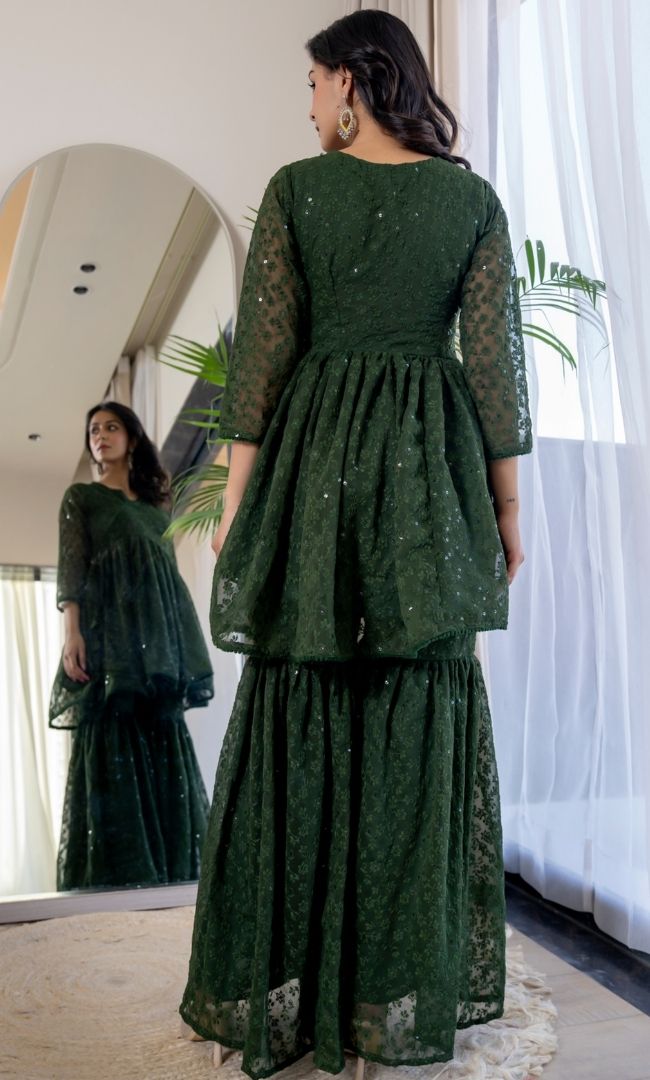 Berilo Green Sharara Set