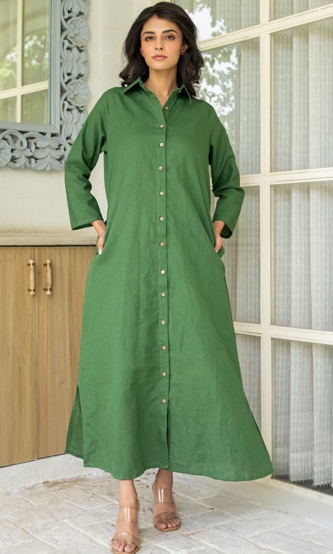 Bare Earth Linen Dress