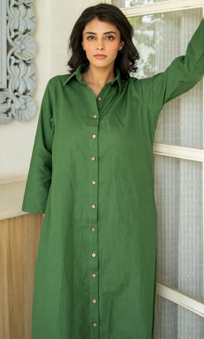 Bare Earth Linen Dress